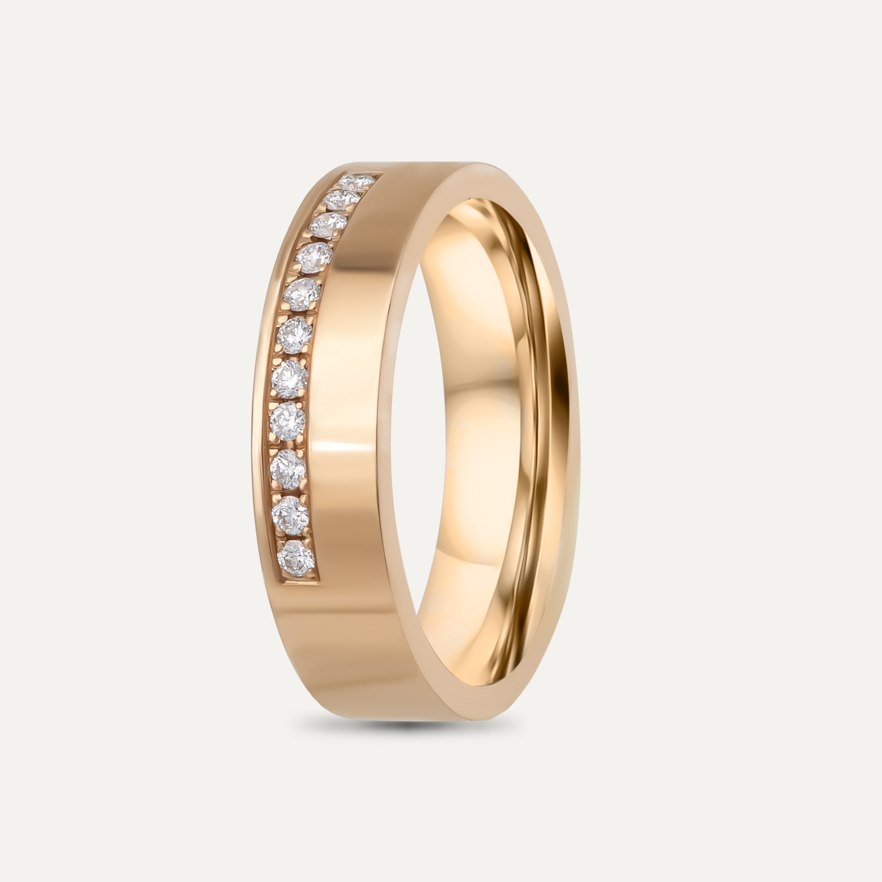 Auksinis Vestuvinis Žiedas „Klasikinis-5.5mm (Su 11 Briliantų)“