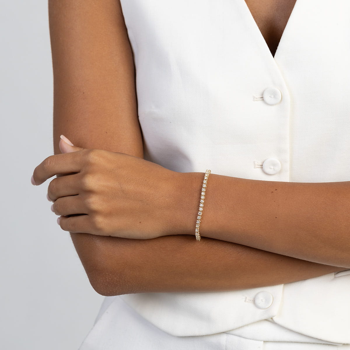 Gold Bracelet With Lab-Grown Diamonds