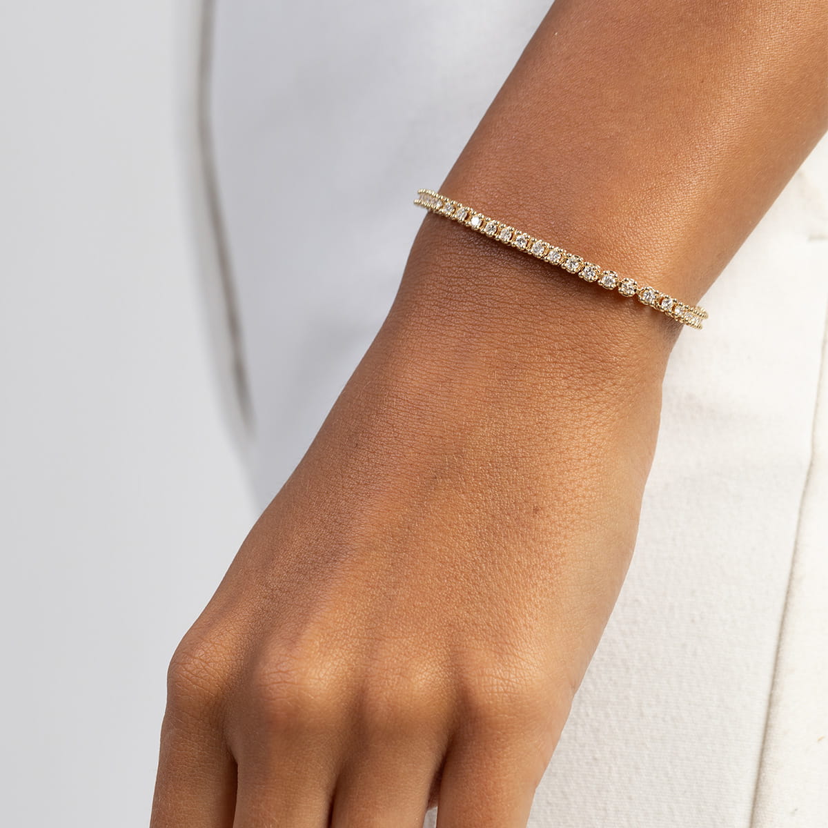 Gold Bracelet With Lab-Grown Diamonds