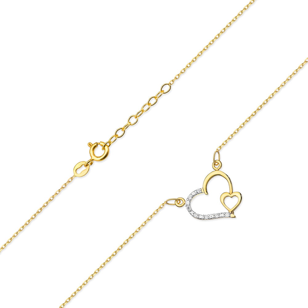 Auksinis Grandinėlė Su Deimantiniu Pakabuku