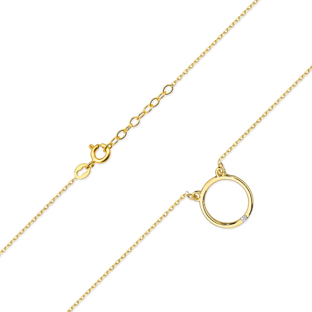 Auksinė Grandinėlė Su Deimantiniu Pakabuku