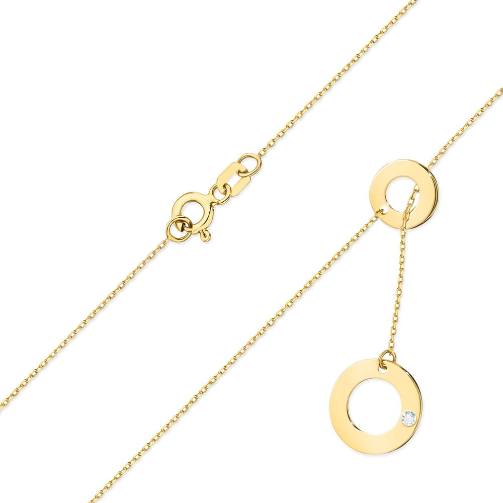 Auksinė Grandinėlė Su Deimantiniu Pakabuku