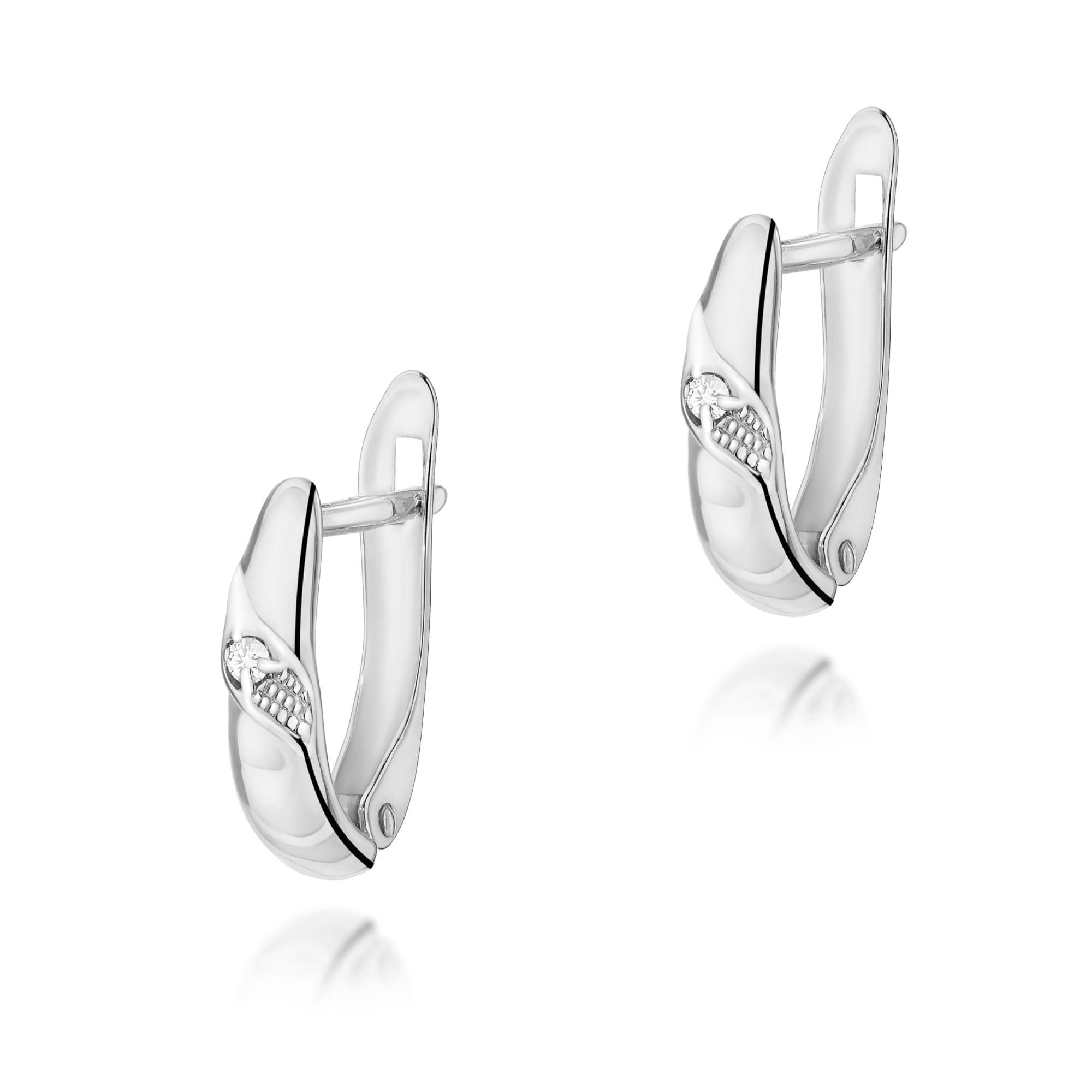 Auksiniai Auskarai Su Deimantais