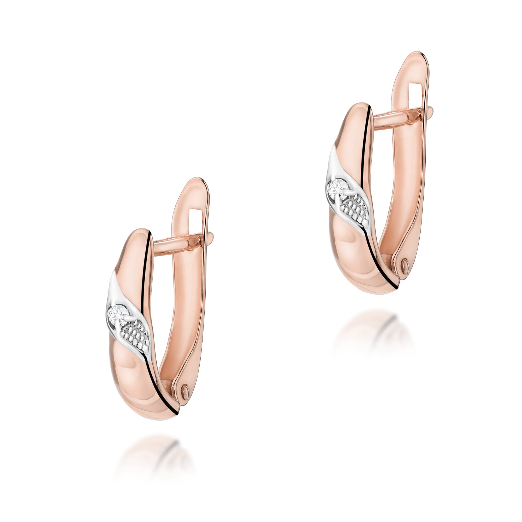 Auksiniai Auskarai Su Deimantais