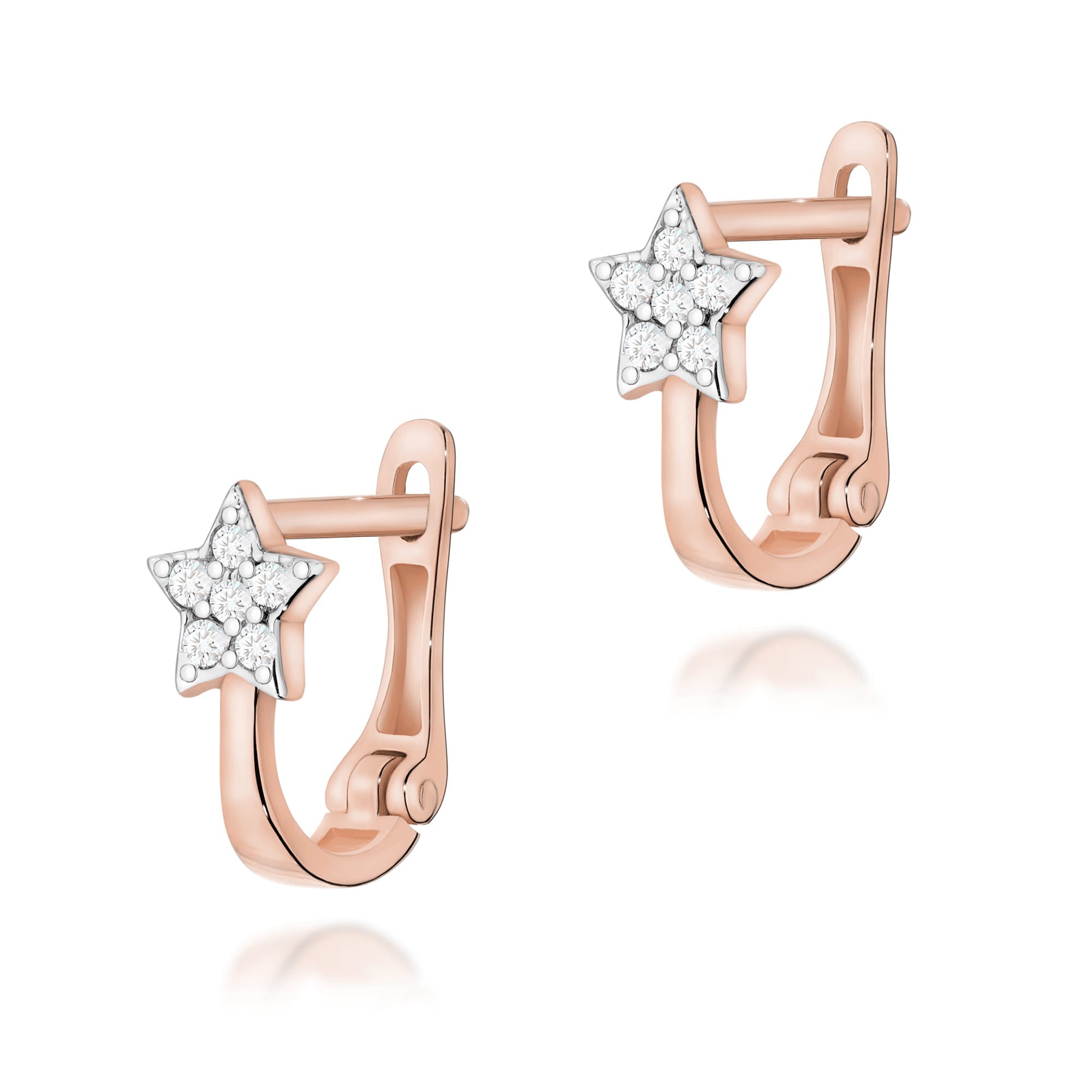 Auksiniai Auskarai Su Deimantais