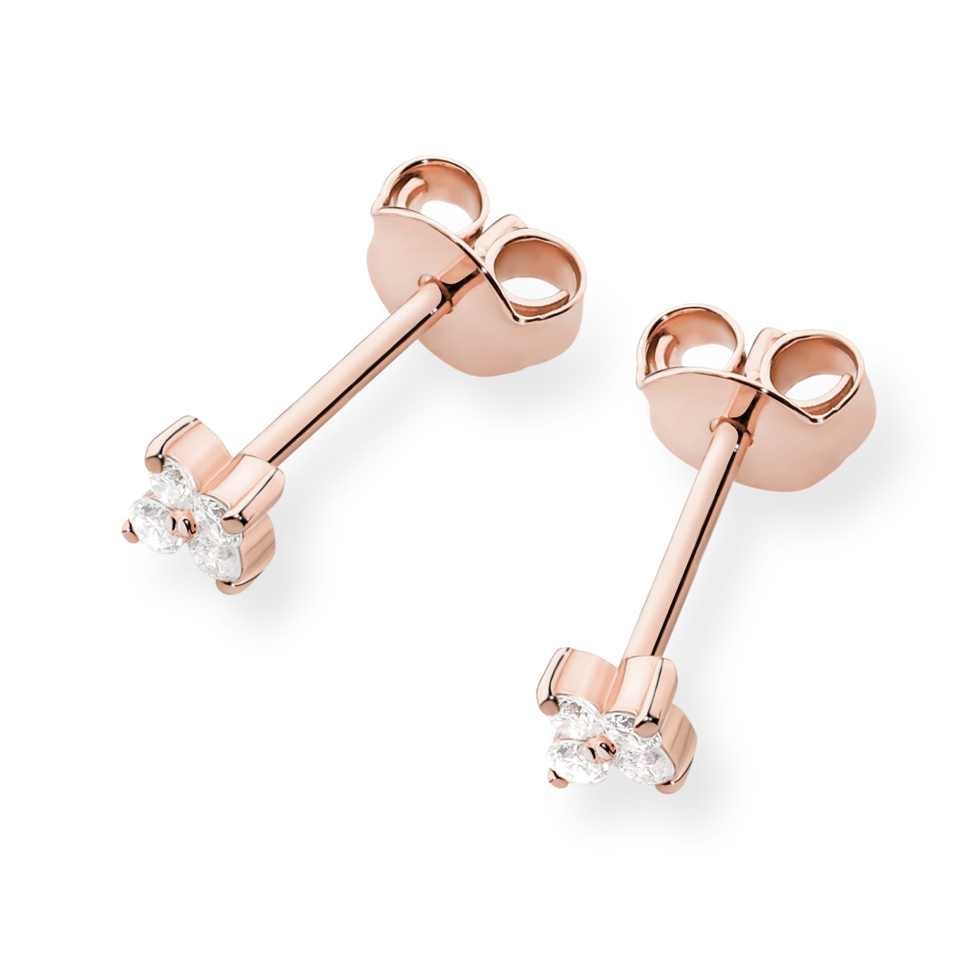 Auksiniai Auskarai Su Deimantais