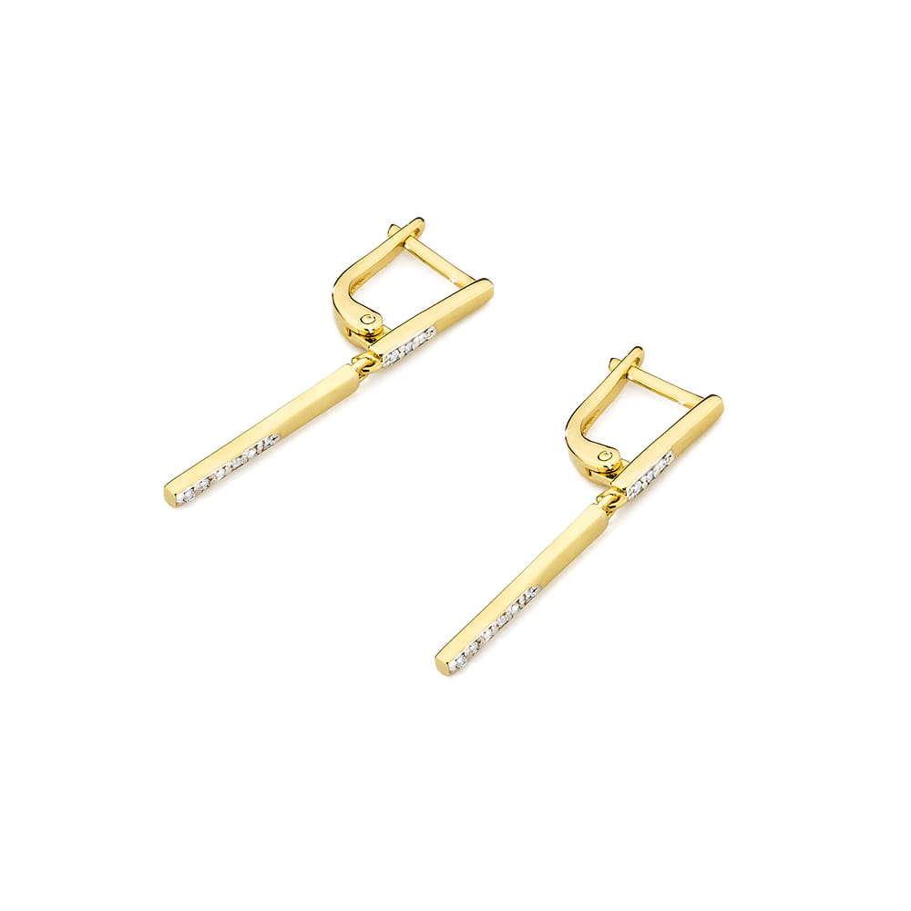 Auksiniai Auskarai Su Deimantais