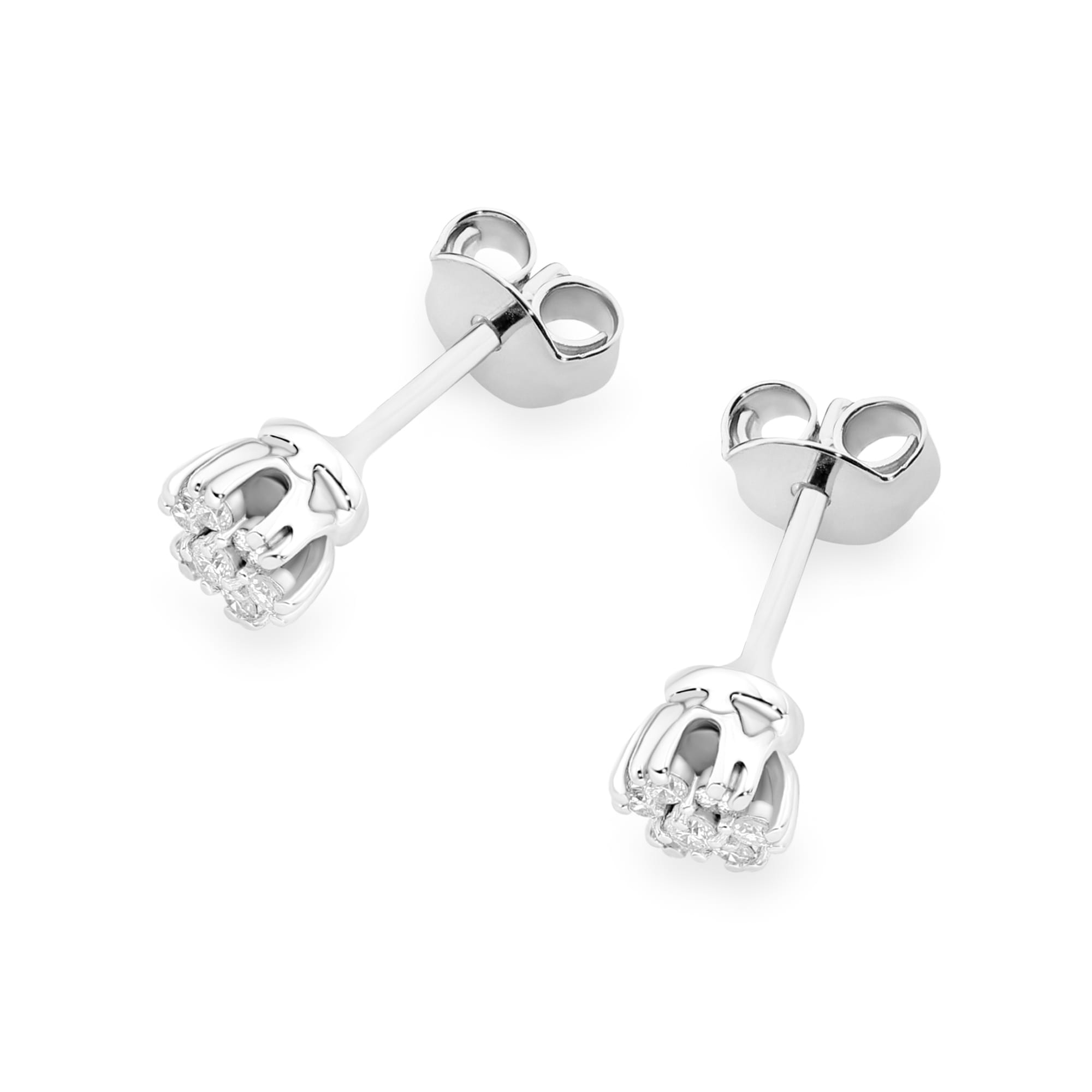 Auksiniai Auskarai Su Deimantais