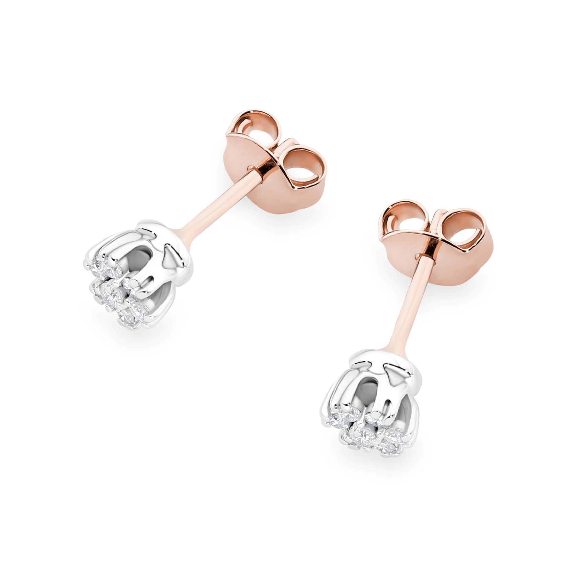 Auksiniai Auskarai Su Deimantais