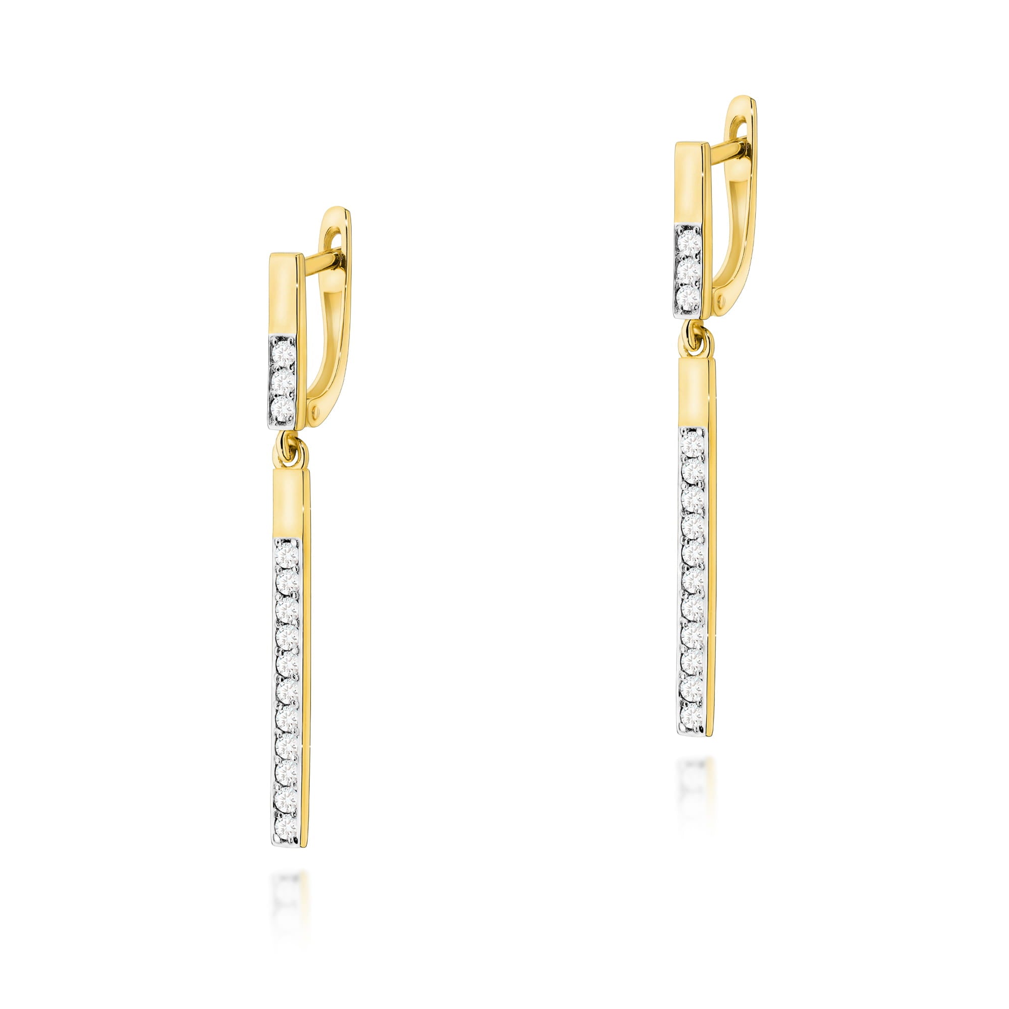Gold Earrings With Diamonds