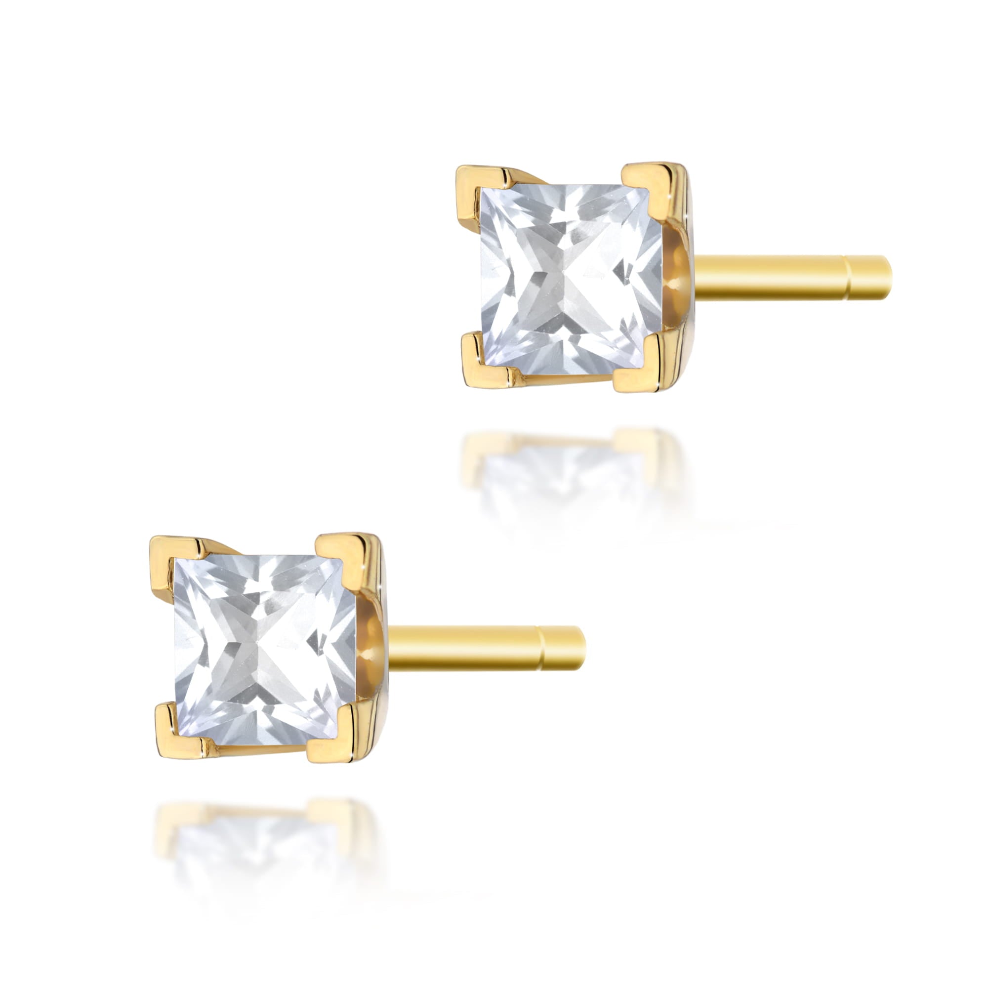 Auksiniai Auskarai Su Deimantais