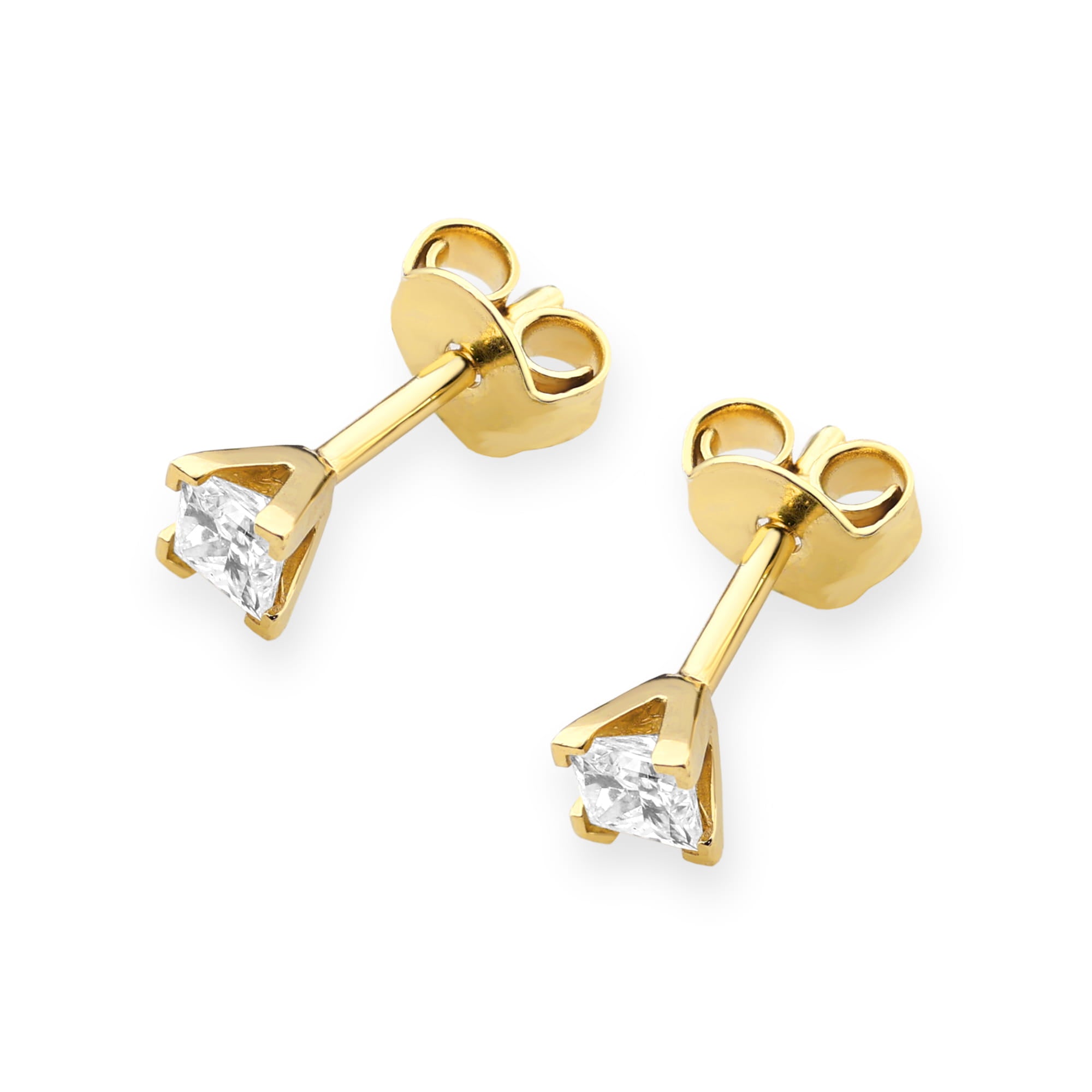 Auksiniai Auskarai Su Deimantais