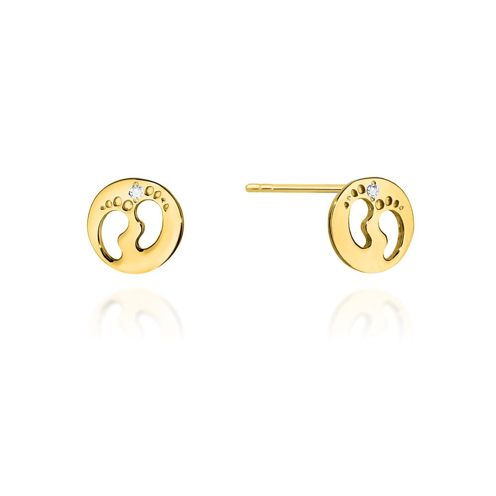 Gold Earrings With Diamonds