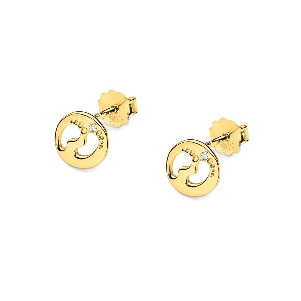 Gold Earrings With Diamonds