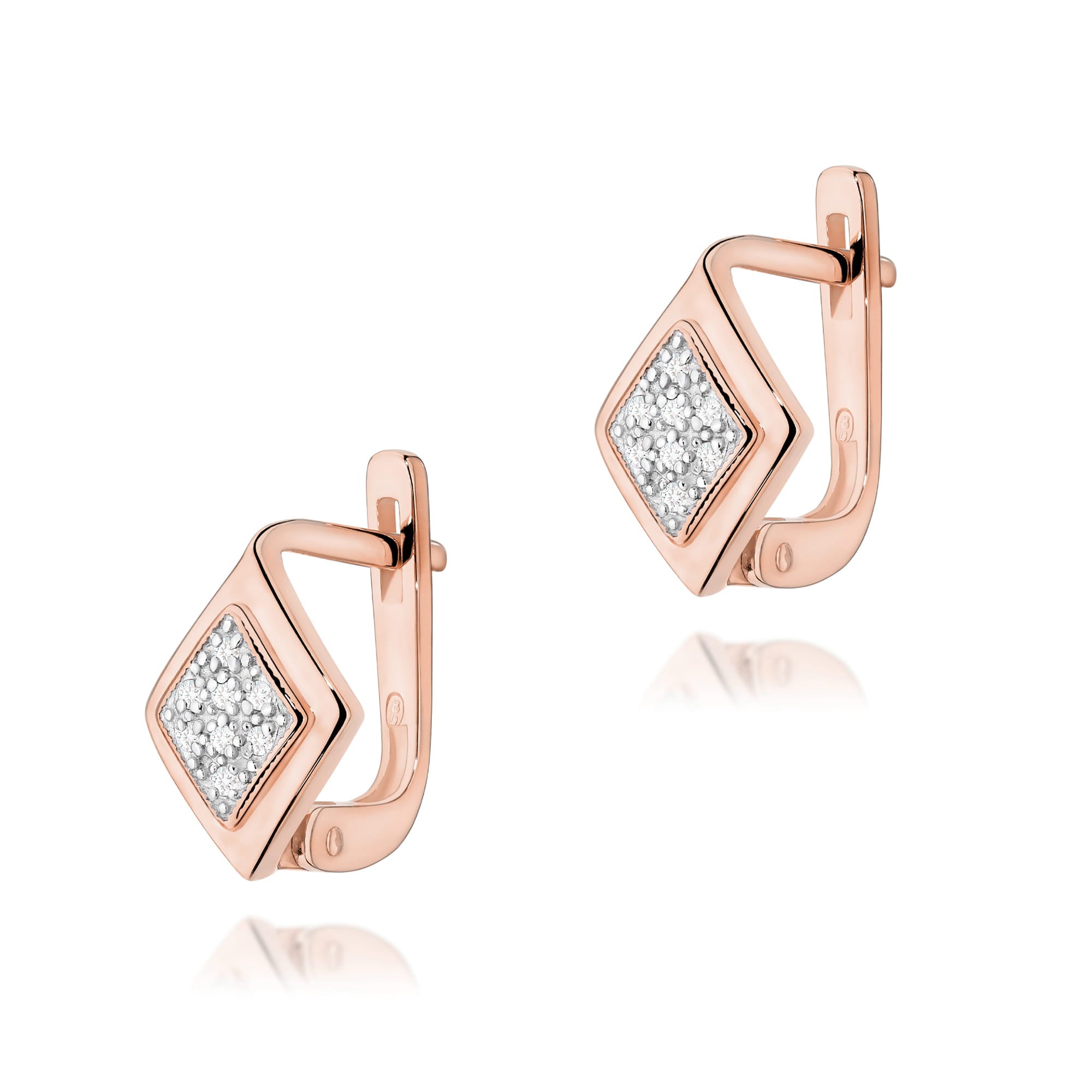 Auksiniai Auskarai Su Deimantais