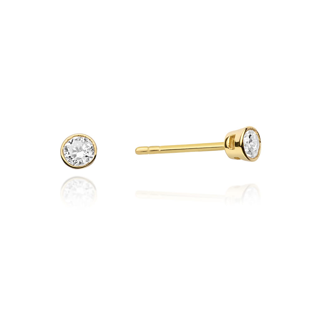 Gold Earrings With Diamonds