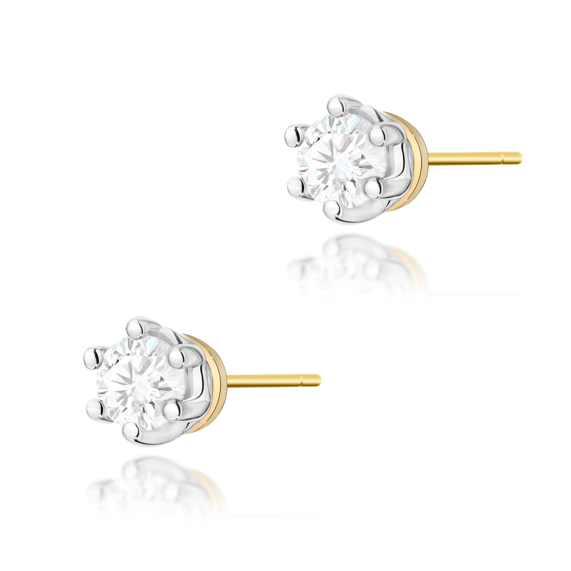 Auksiniai Auskarai Su Deimantais