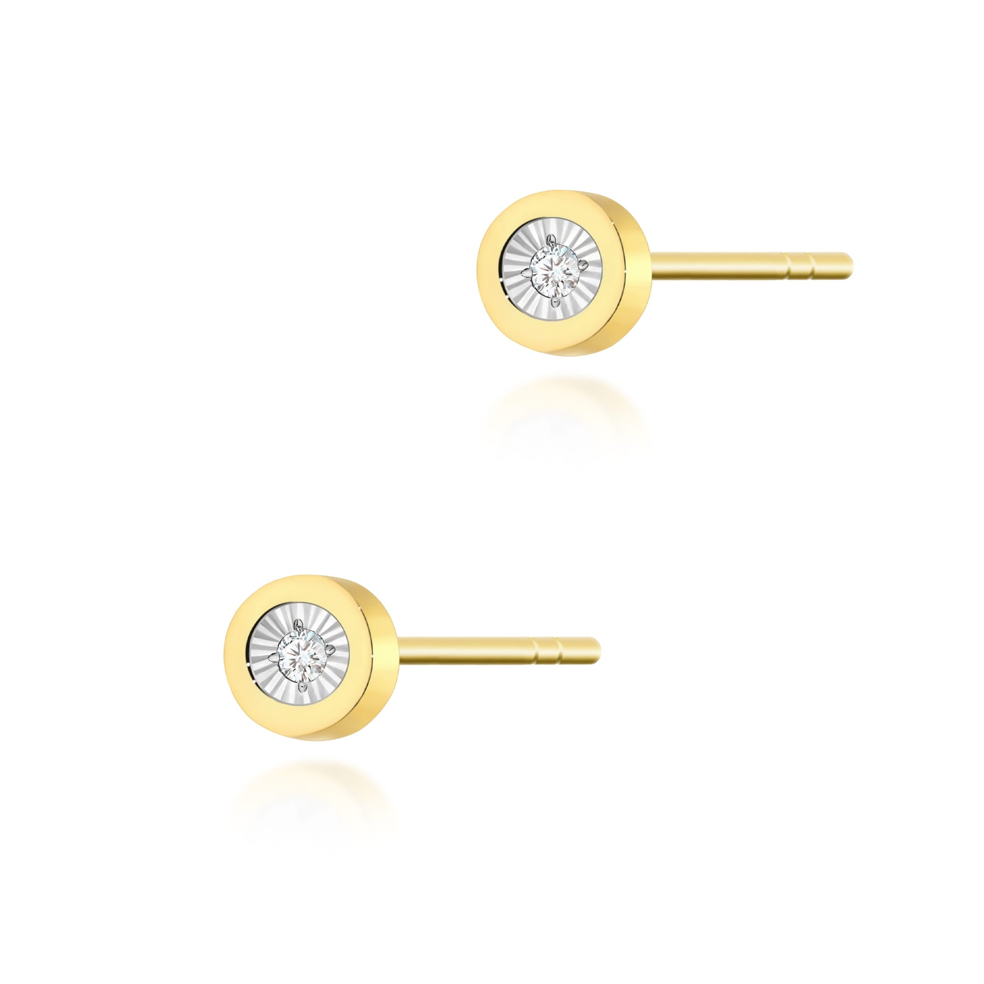 Auksiniai Auskarai Su Deimantais