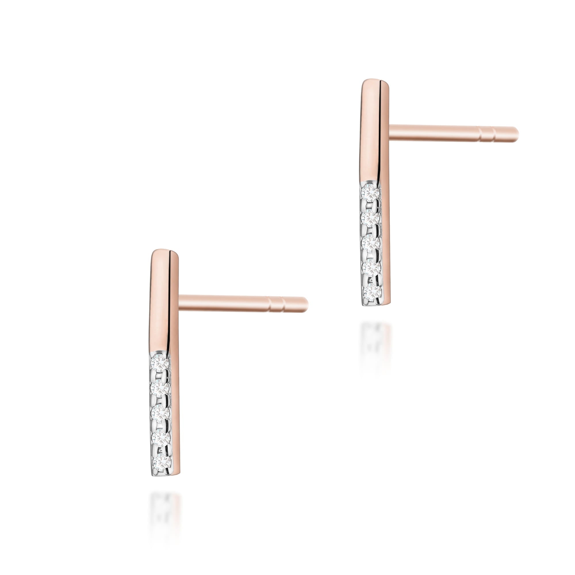 Auksiniai Auskarai Su Deimantais