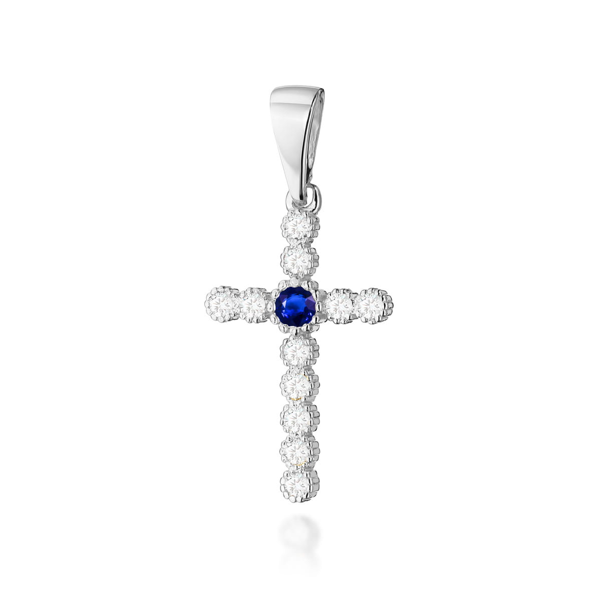 Gold Pendant With Sapphire And Diamonds