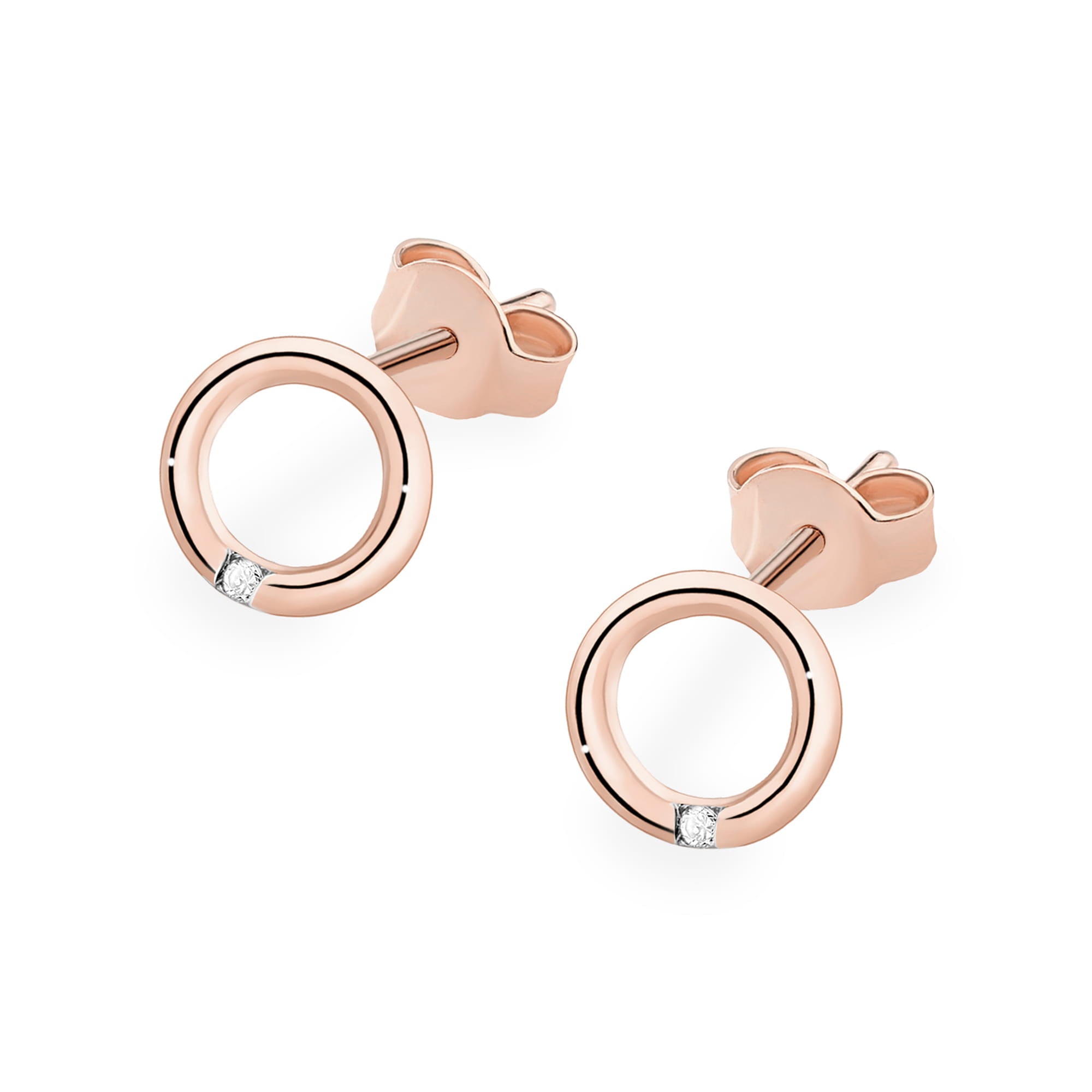 Auksiniai Auskarai Su Deimantais