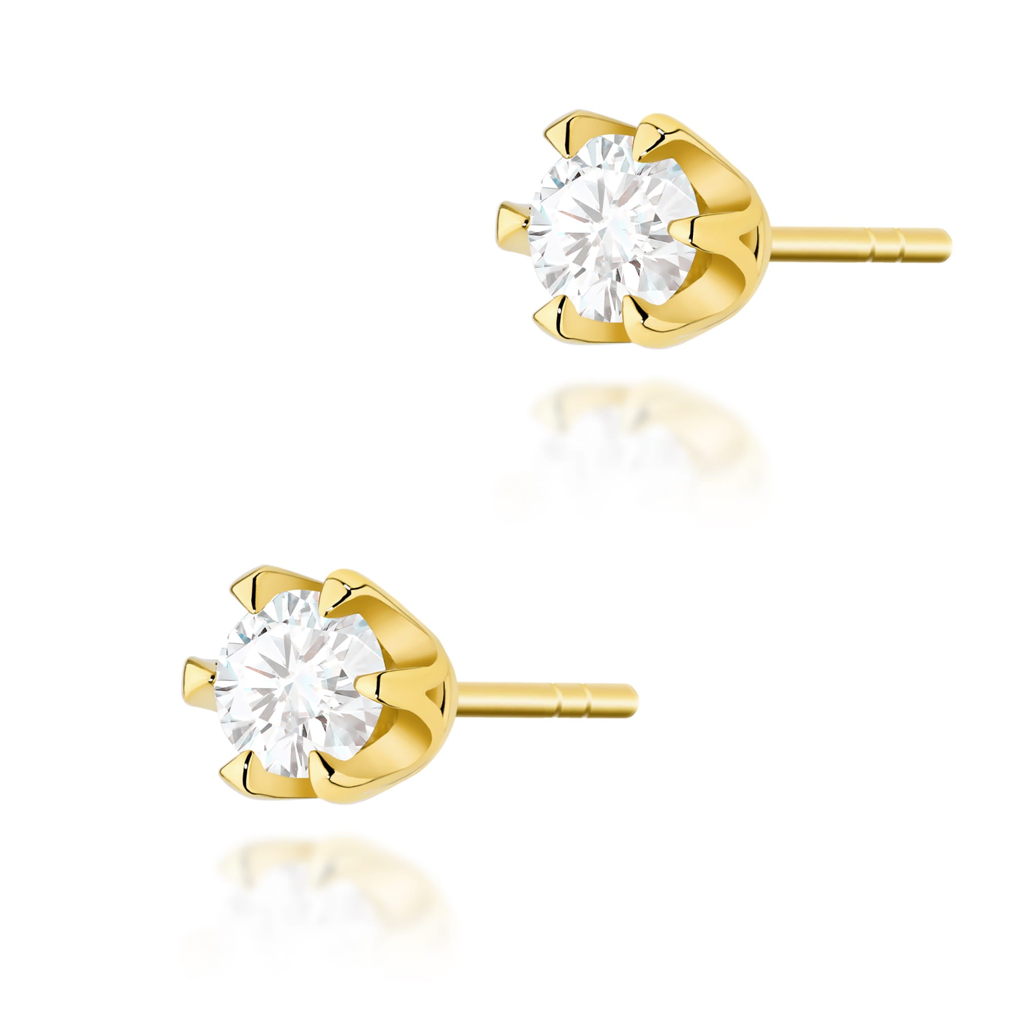 Gold Earrings With Diamonds