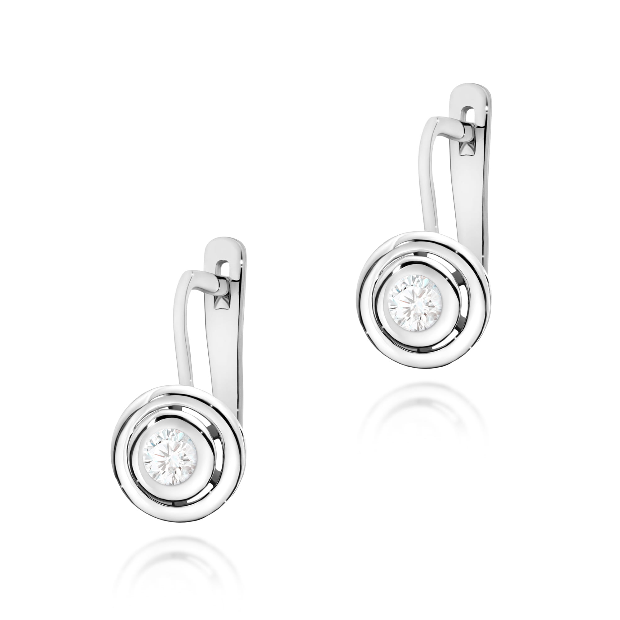 Auksiniai Auskarai Su Deimantais