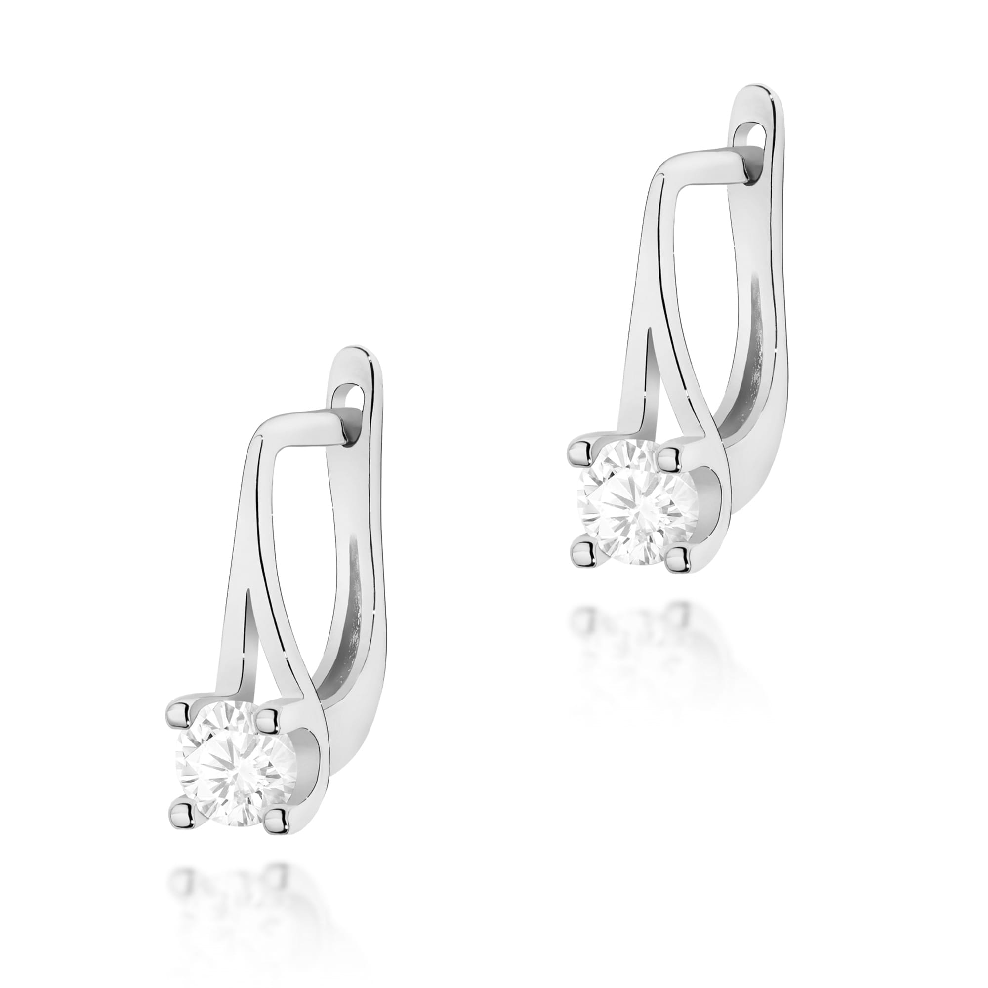 Auksiniai Auskarai Su Deimantais