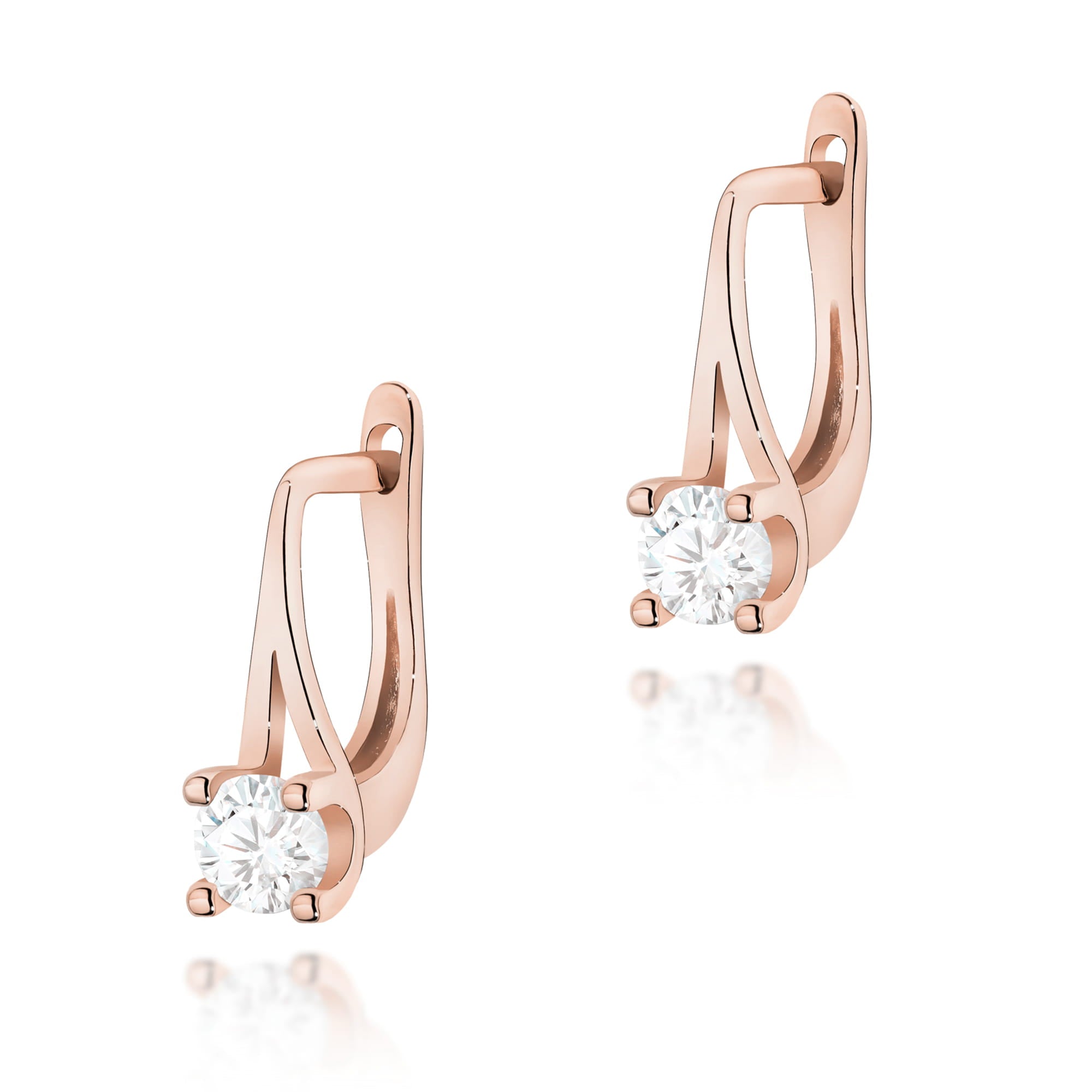 Gold Earrings With Diamonds
