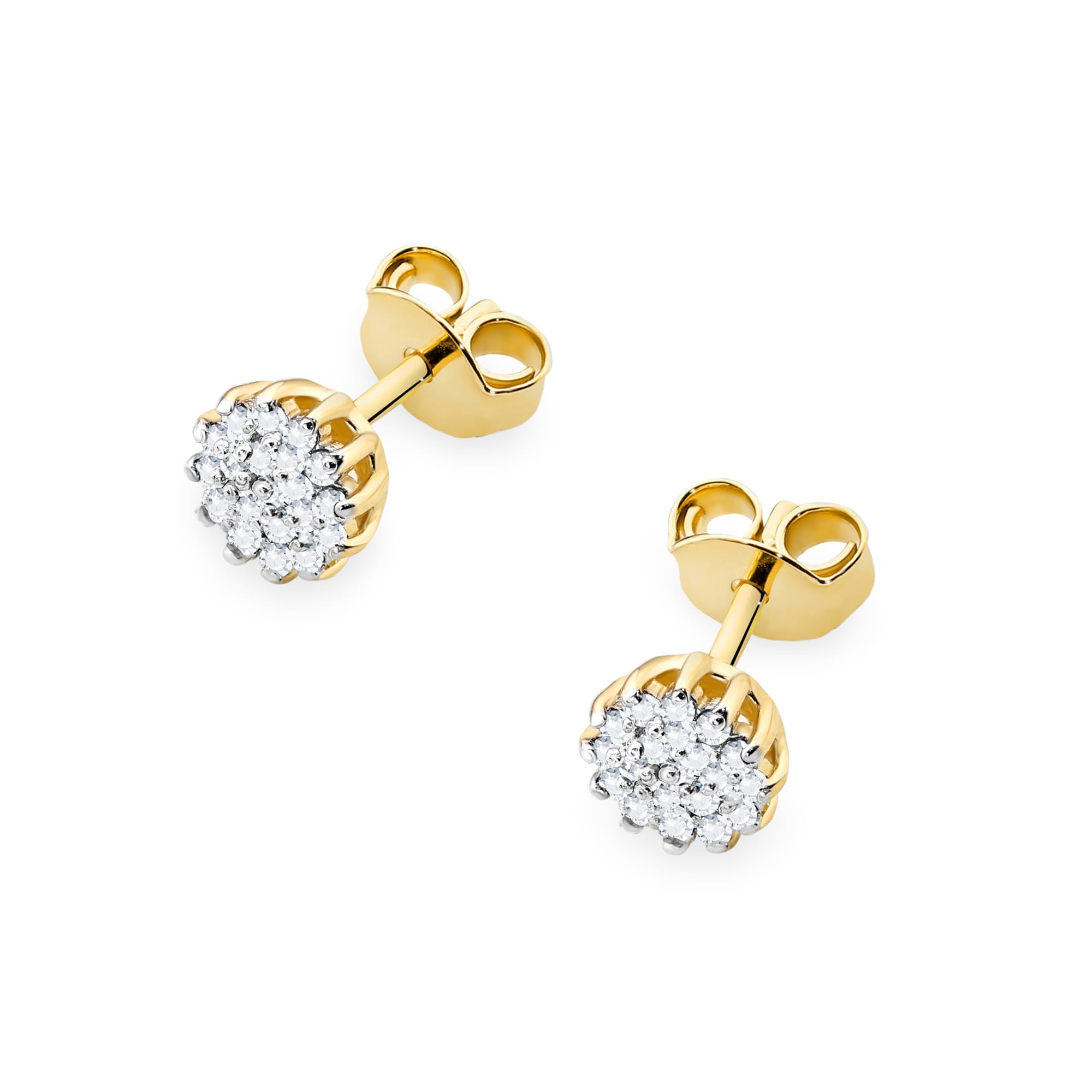 Gold Earrings With Diamonds