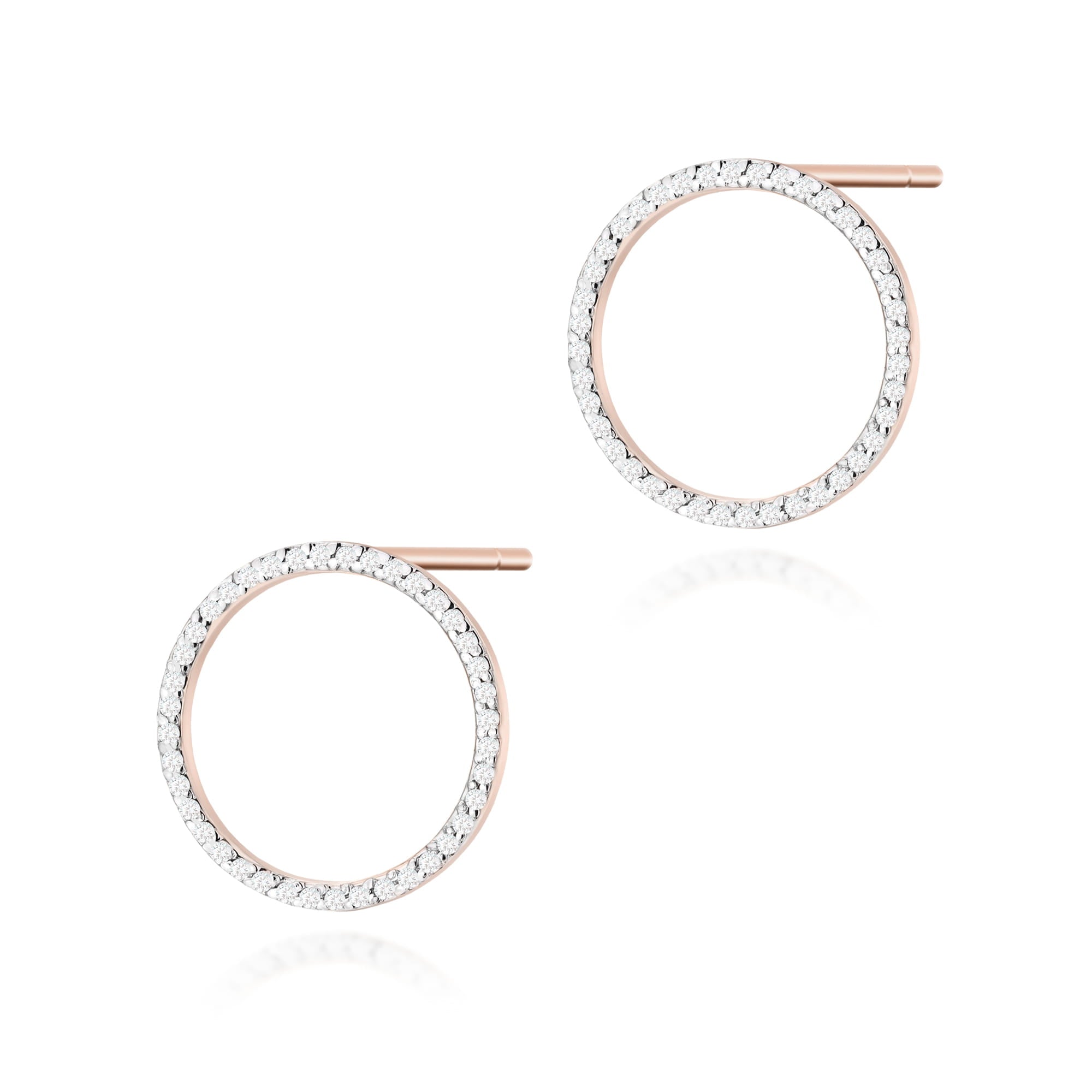 Auksiniai Auskarai Su Deimantais