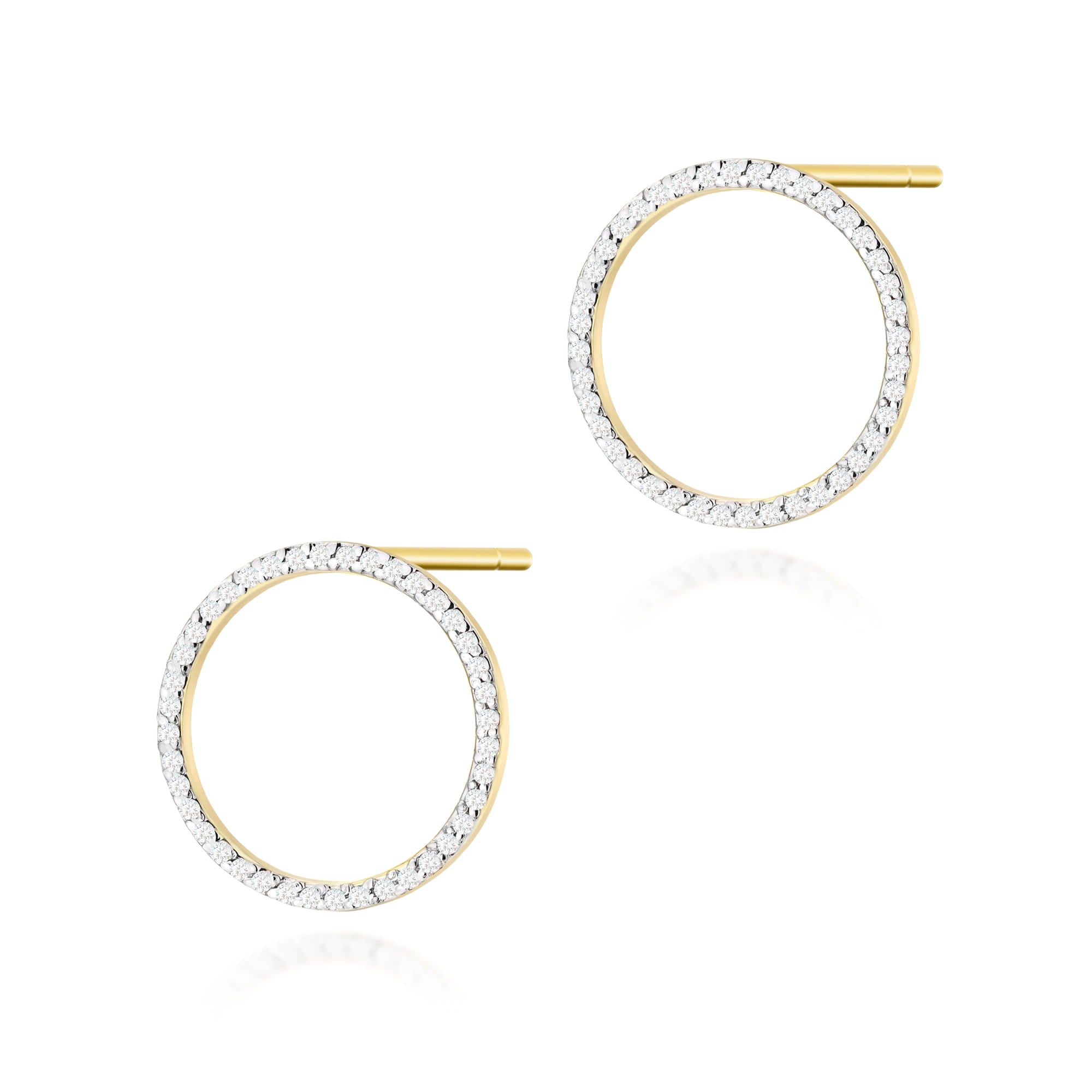 Auksiniai Auskarai Su Deimantais