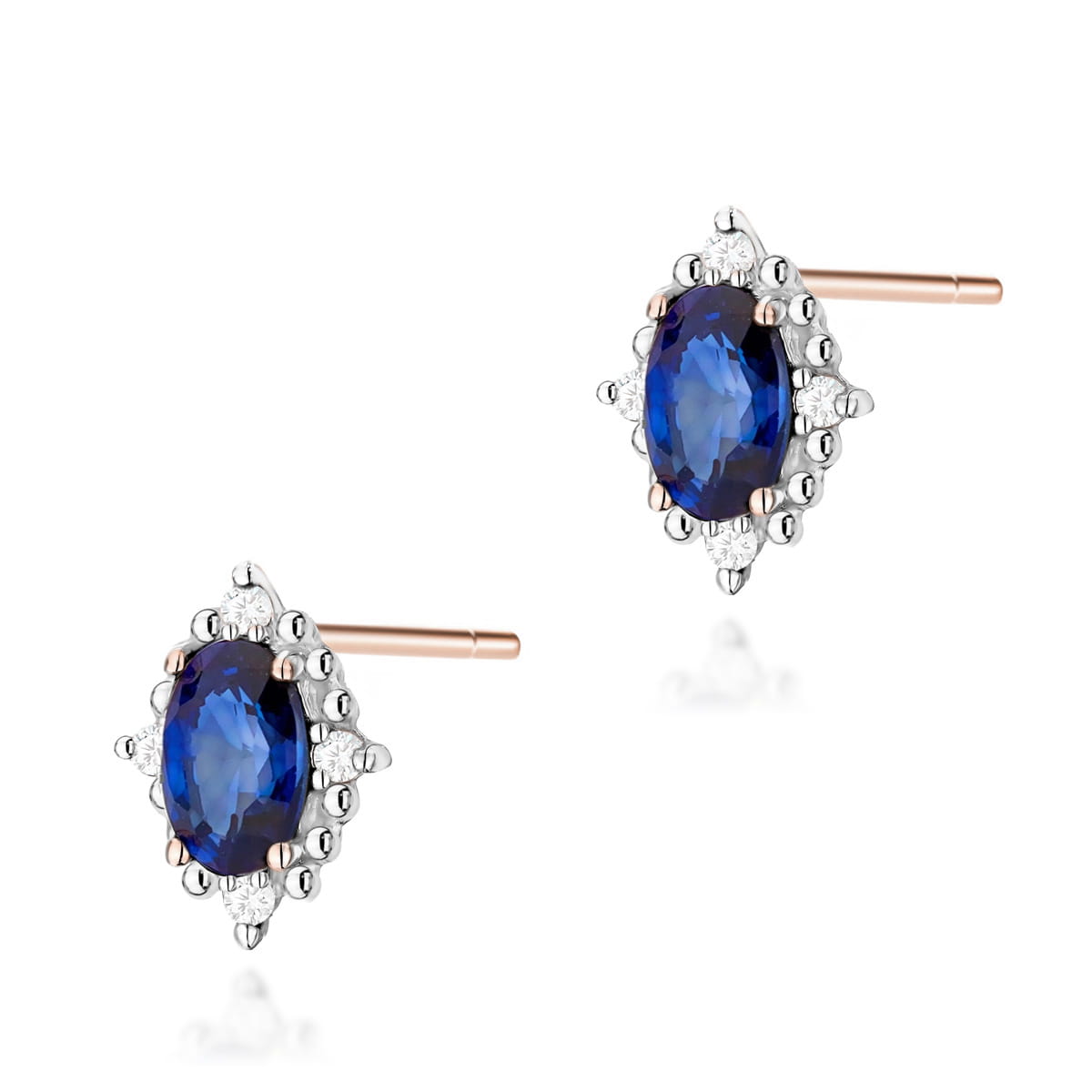 Gold Earrings With Sapphires And Diamonds