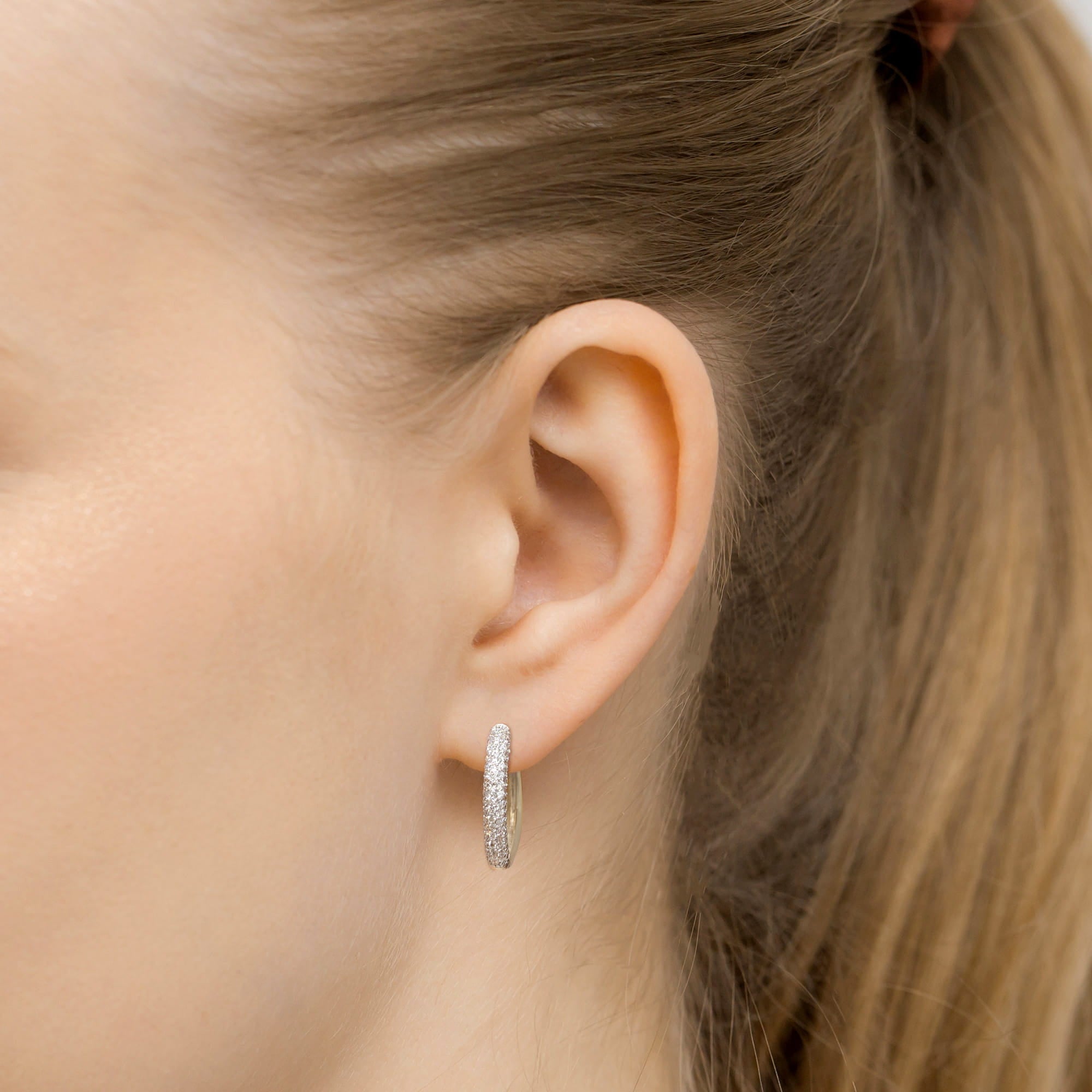 Auksiniai Auskarai Su Deimantais