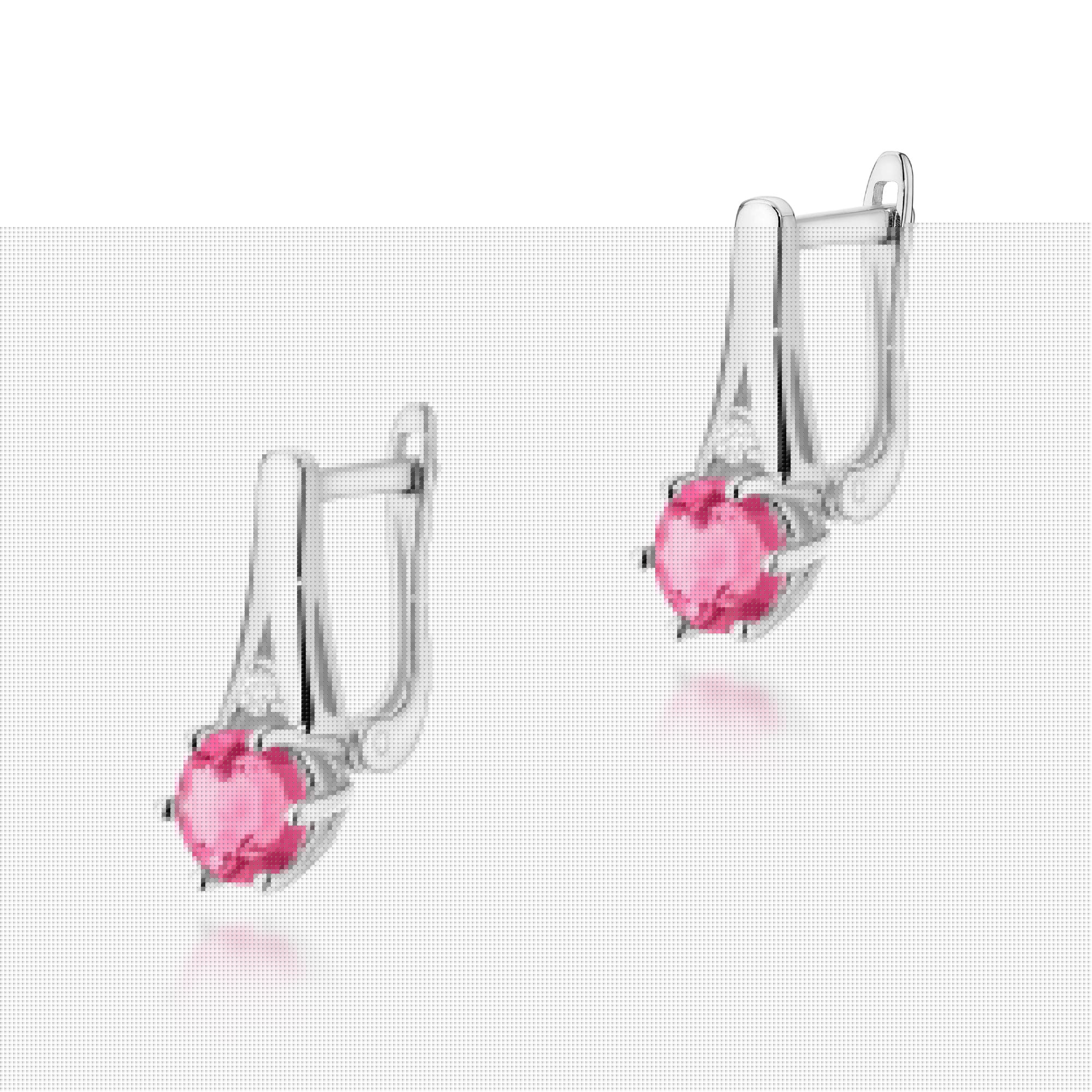 Auksiniai Auskarai Su Rožiniais Topazais Ir Deimantais