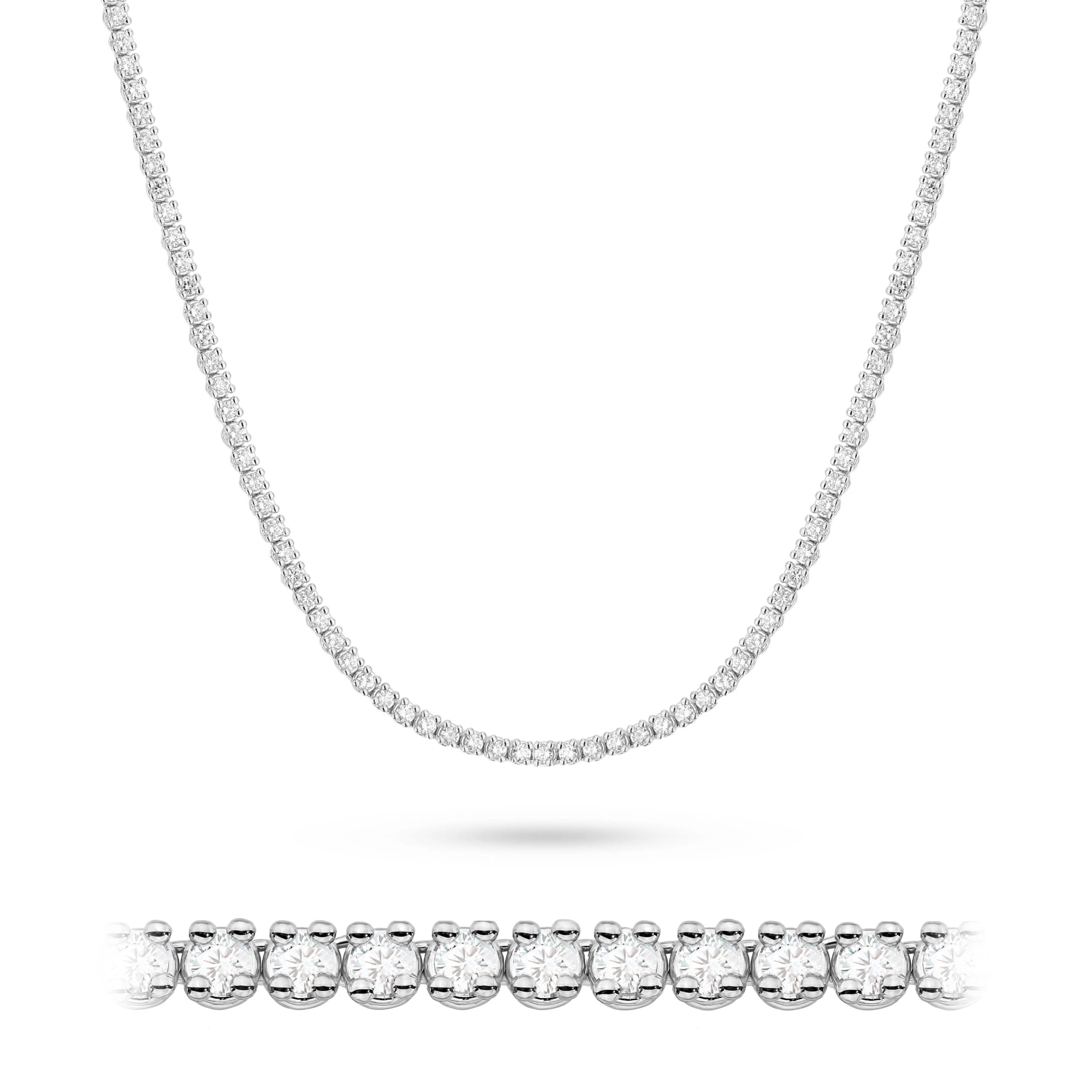 Gold Necklace With Lab-Ground Diamonds