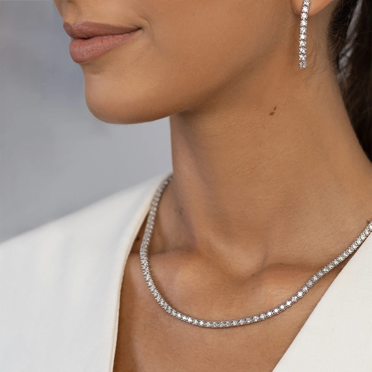 Gold Necklace With Lab-Ground Diamonds