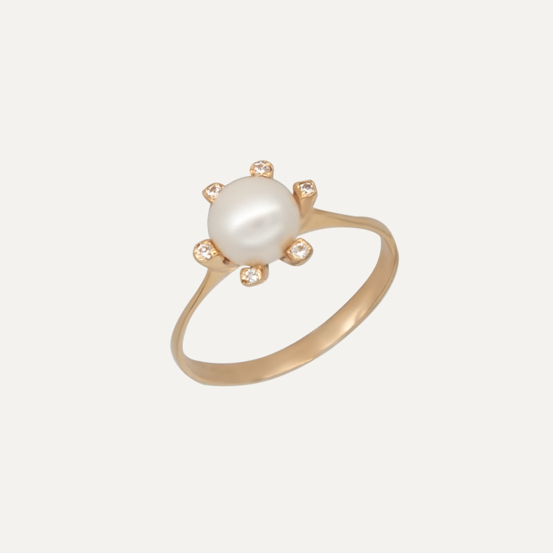 Auksinis žiedas „Perliukas“
