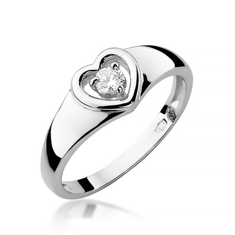 Gold Ring With Diamond 0.10ct