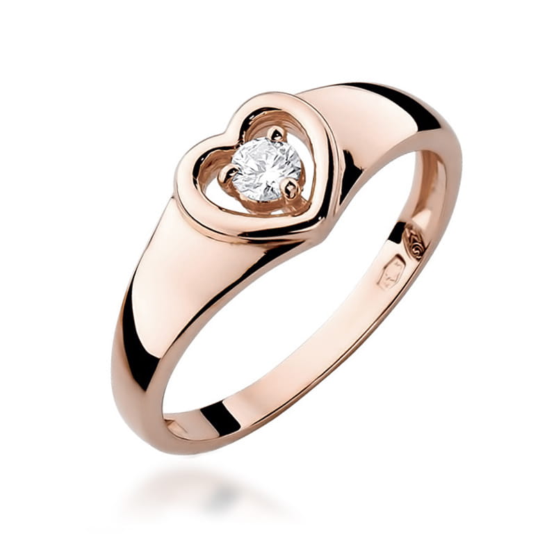 Gold Ring With Diamond 0.10ct