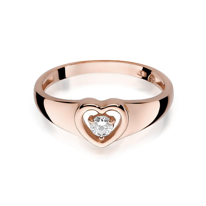 Gold Ring With Diamond 0.10ct