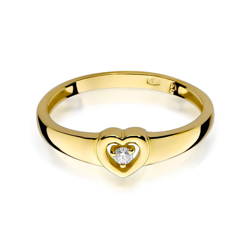 Gold Ring With Diamond 0.04ct