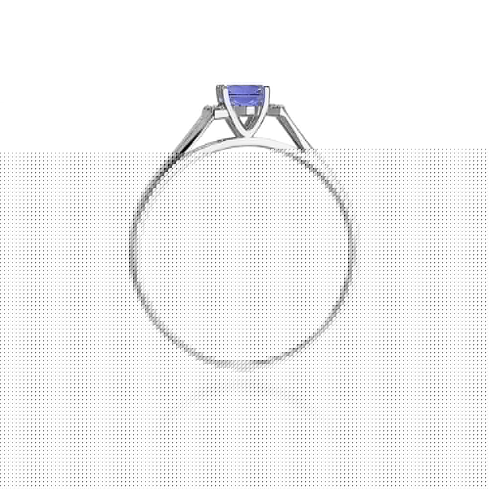 Auksinis Žiedas Su Tanzanitu Ir Deimantais