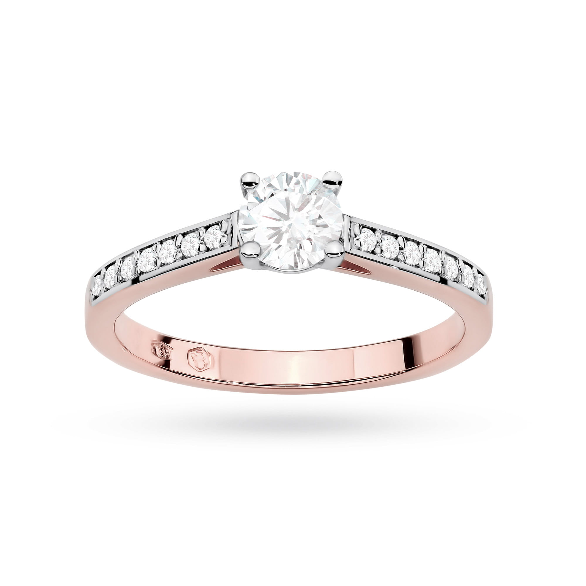 Auksinis Žiedas Su Labaratoriniais Deimantais