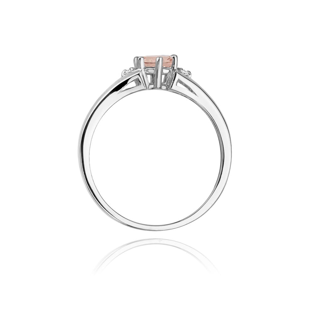 Gold Ring With Morganite And Diamonds