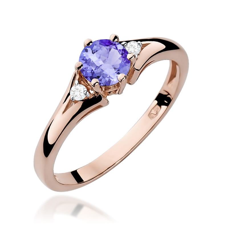 Gold Ring With Tanzanite And Diamonds