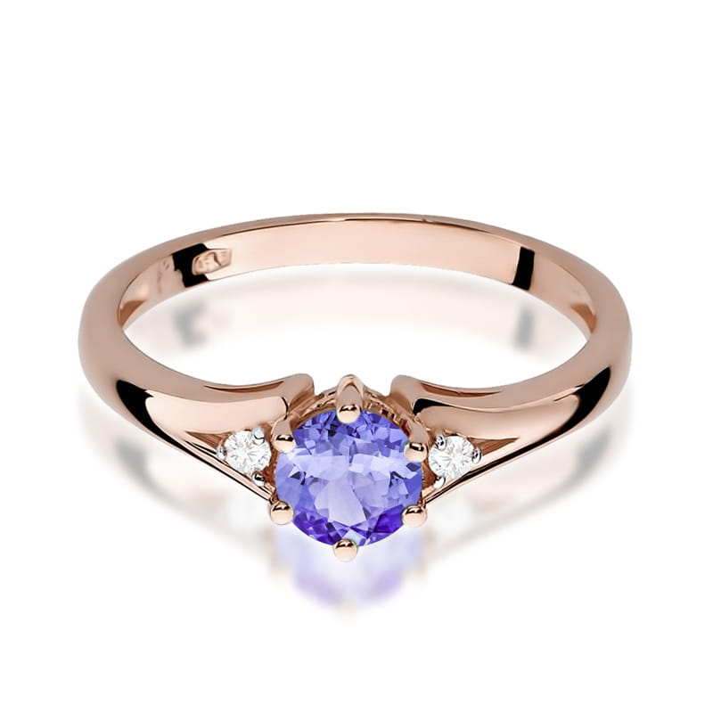 Gold Ring With Tanzanite And Diamonds