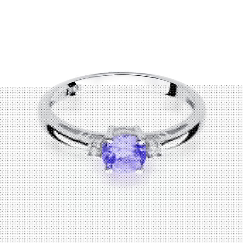 Auksinis Žiedas Su Tanzanitais Ir Deimantais