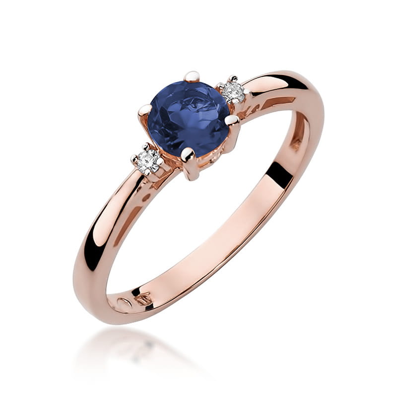 Gold Ring With Sapphire And Diamonds