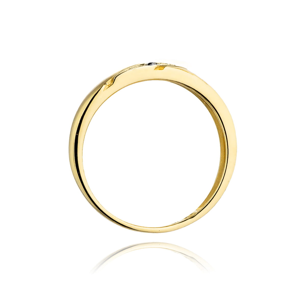 Gold Ring With Black Diamonds